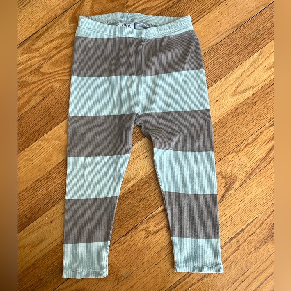 Zara 18-24M Stripped Leggings EUC